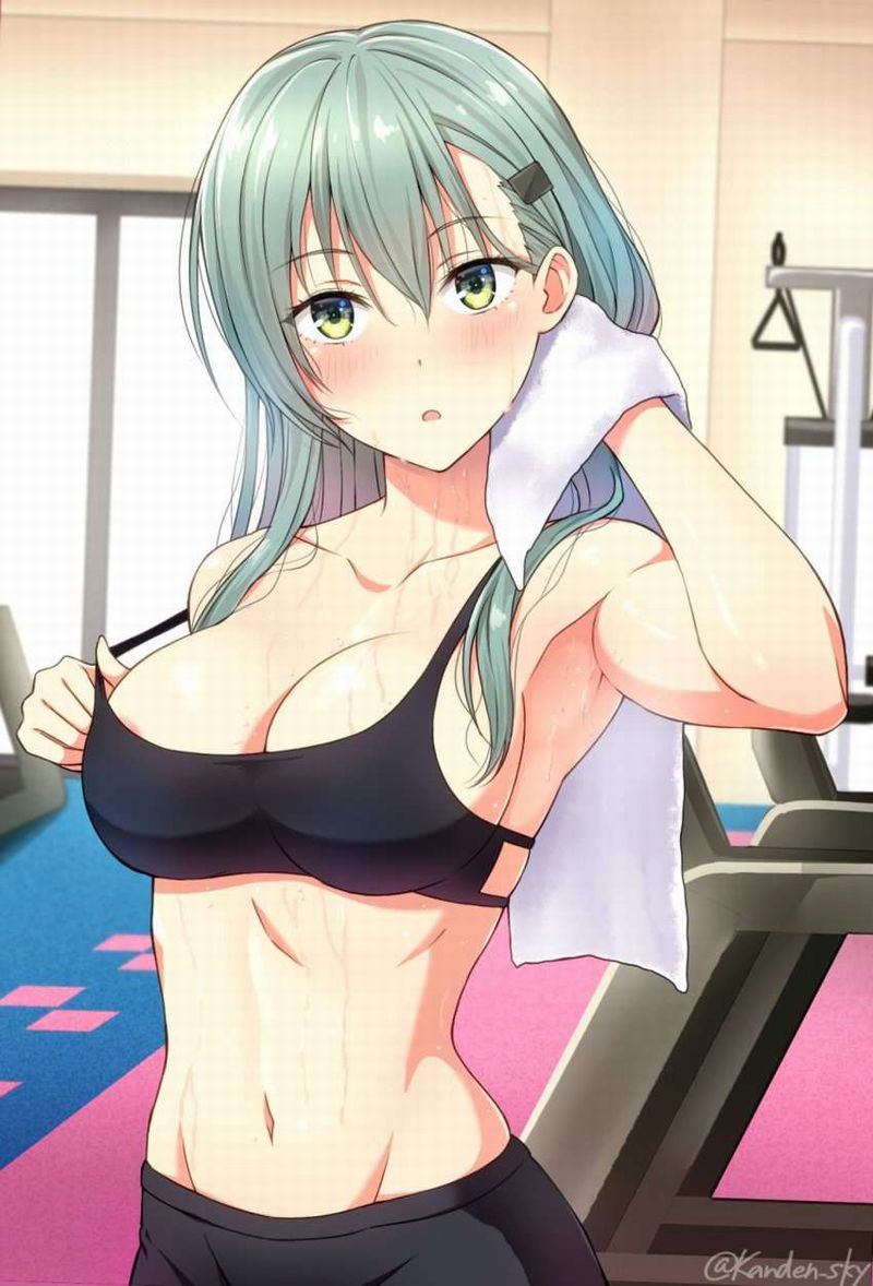 二次　スポブラエロ ジム通ってそう】黒いスポーツブラを着用した女子達の二次エロ画像 | 萌えエロ画像.com